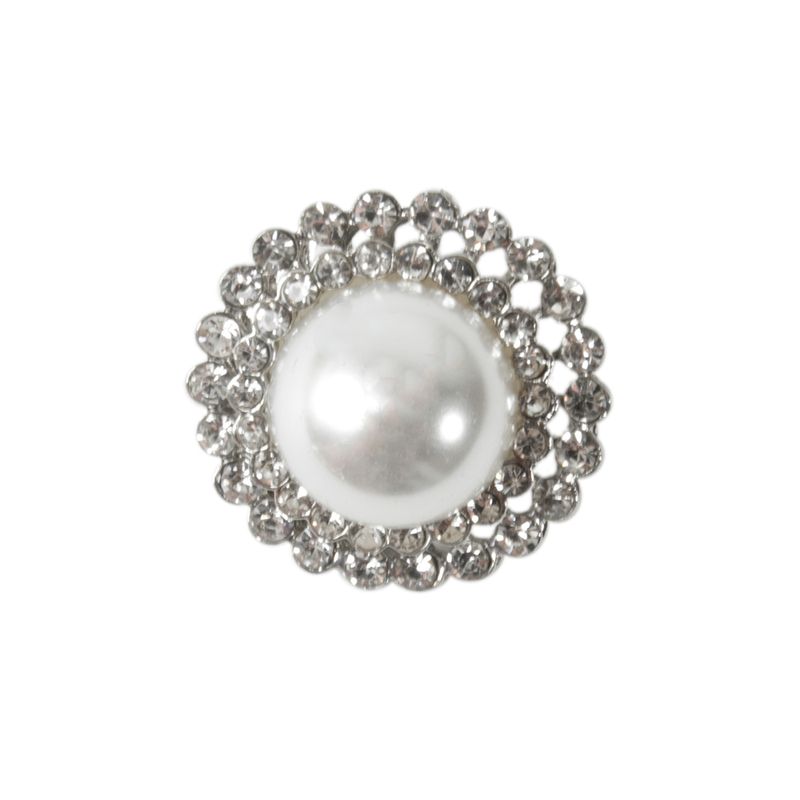 Knapp 20mm Metall/Perle