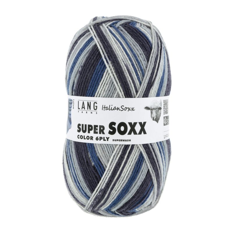Super soxx 6ply -flerfarget