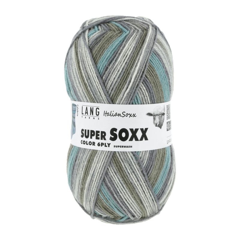 Super soxx 6ply -flerfarget
